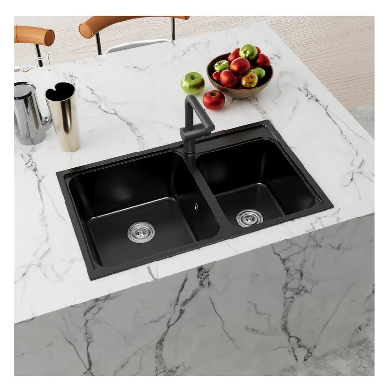 Commercial Kitchen Double Sink - Двойная мойка SMC: высокопрочная, водонепроницаемая, легко