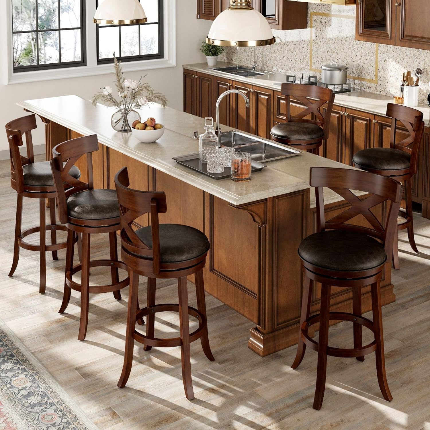 Commercial Kitchen Set - # Набор вращающихся барных стульев с