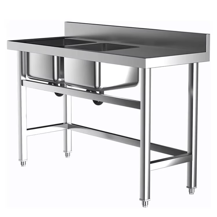 Commercial Kitchen Double Sink - Профессиональная кухонная мойка из нержавеющей стали