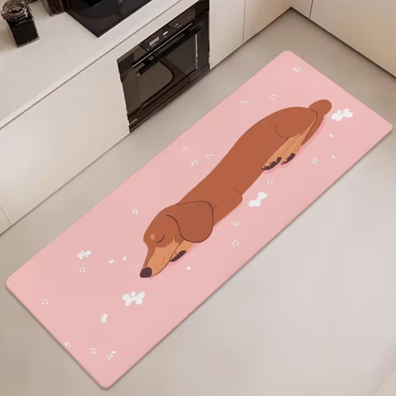 Commercial Kitchen Non Slip Flooring - Милый кухонный коврик с принтом спящего