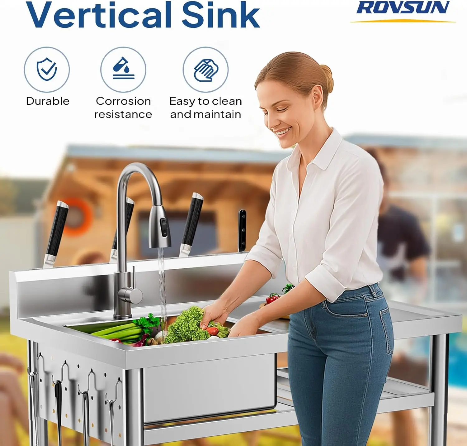 Мойка из нержавеющей стали, от – обзор и цена Commercial Kitchen Double Sink