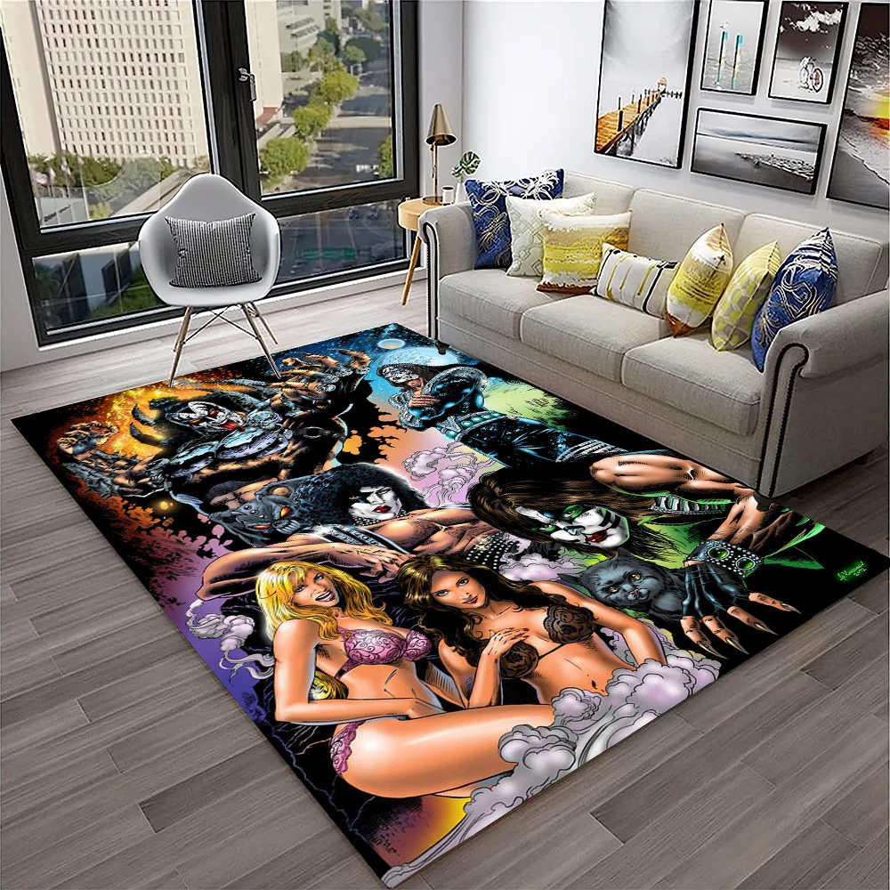 Ретро KISS Rock Band Ковер Ков – обзор и цена Commercial Kitchen Non Slip Flooring