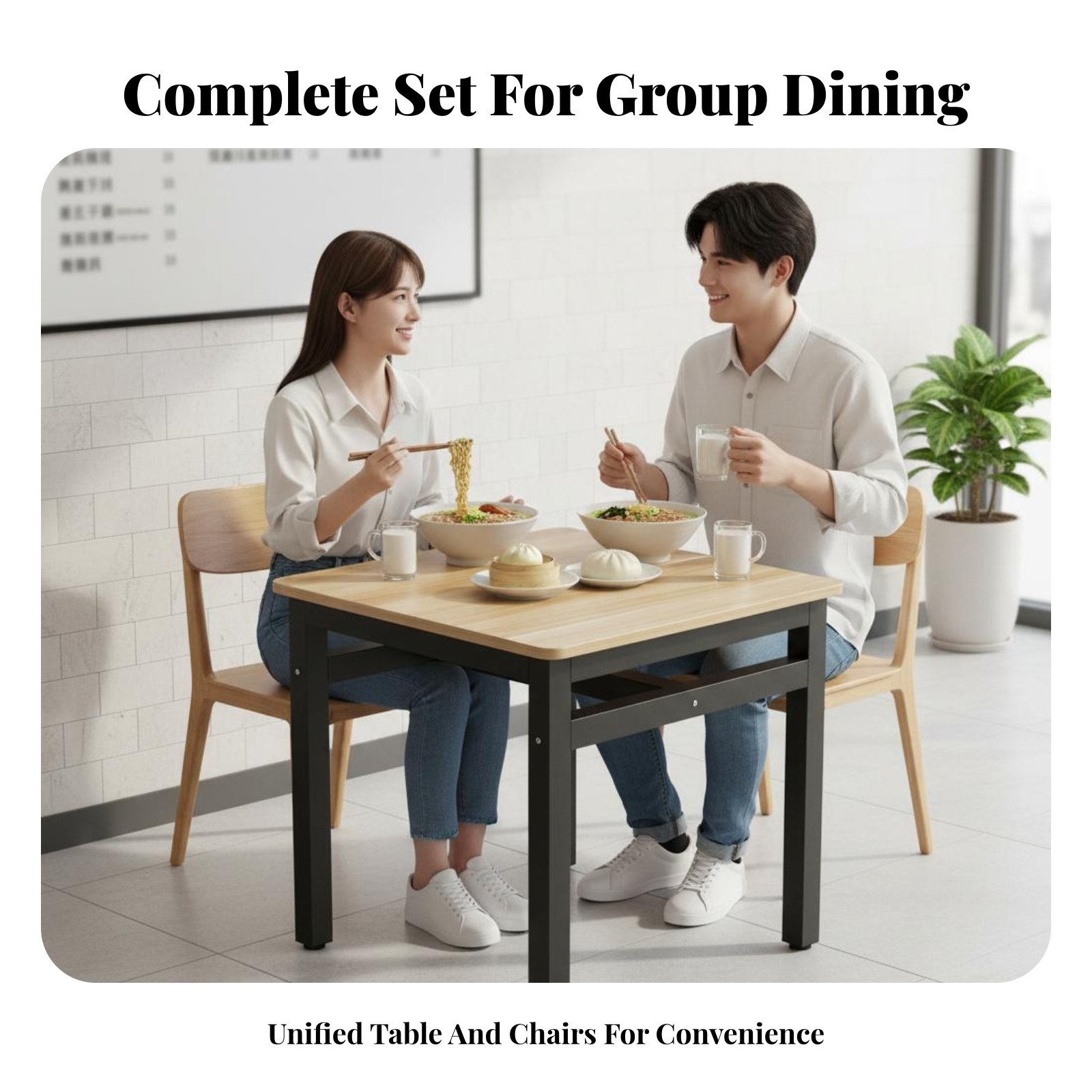 Квадратный стол с 4 стульями,  – обзор и цена Commercial Kitchen Set