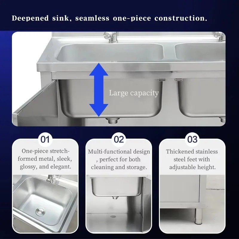 Коммерческая мойка из нержавею – обзор и цена Commercial Kitchen Double Sink