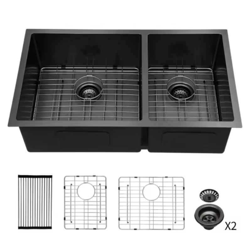 Современная большая кухонная м – обзор и цена Commercial Kitchen Double Sink