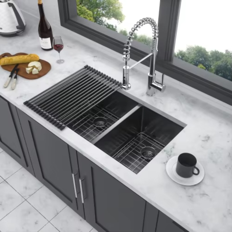 Современная большая кухонная м – обзор и цена Commercial Kitchen Double Sink